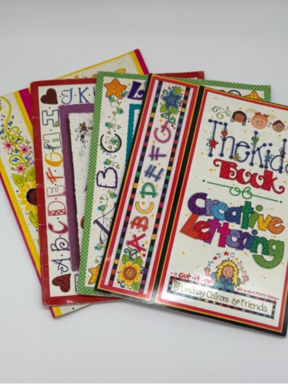 Lindsay Ostrom Creative Lettering Book Lot Scrapbook Doodle ABC Kids Art